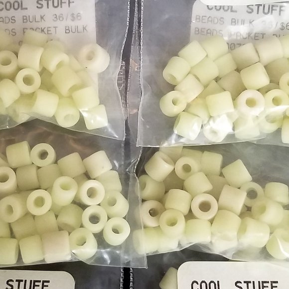 144+ 6mm PONY BEADS Czech Glass PALE YELLOW bundle lot set - Picture 6 of 9